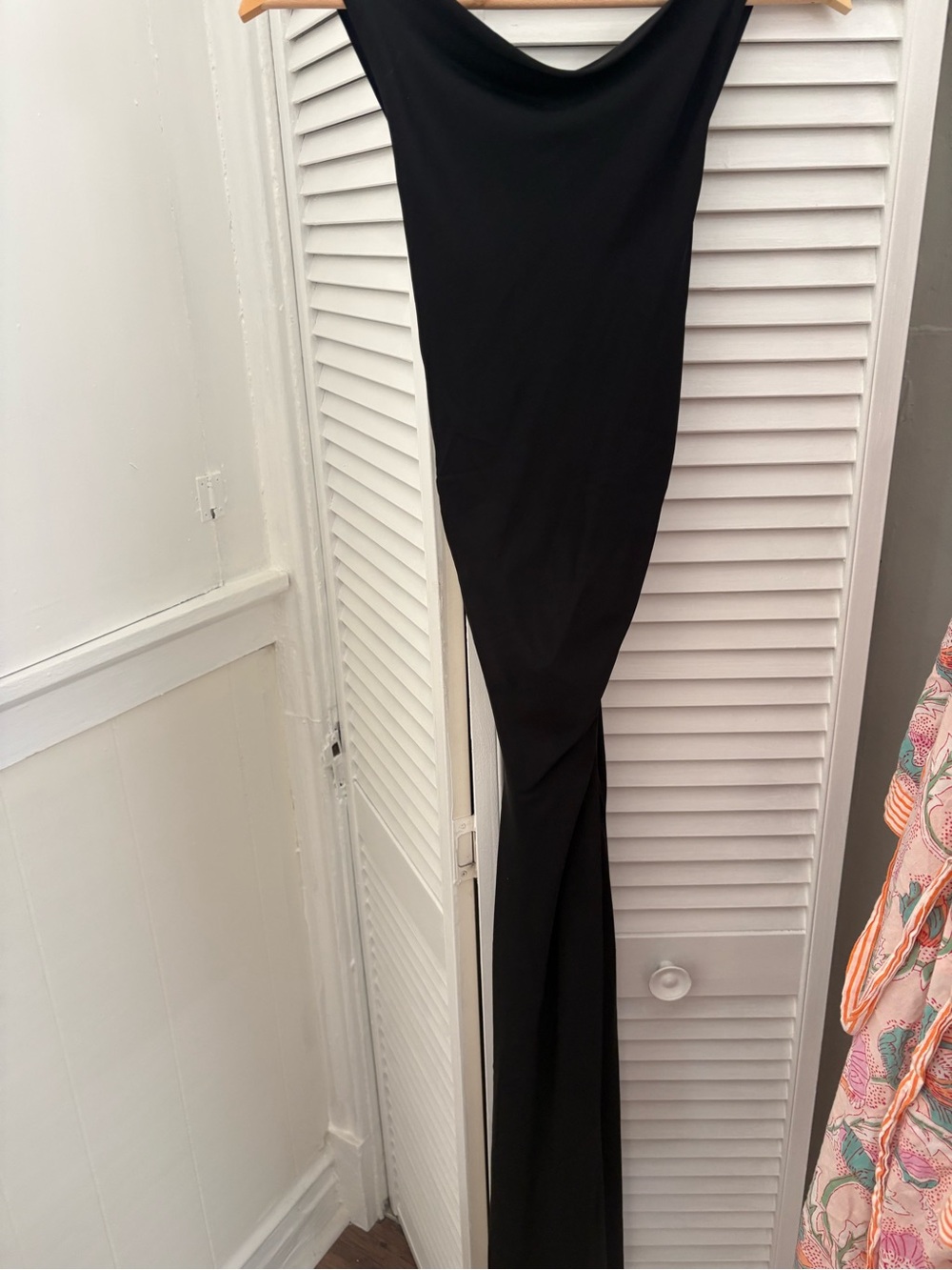 Quince washable stretch silk high neck open back dress - Picture 4 of 6